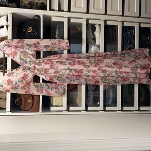 Floral side peek long sleeve maxi dress